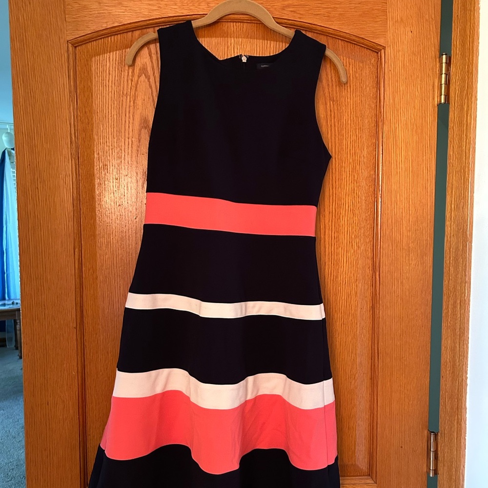 Tommy Hilfiger Black and Pink Midi Dress